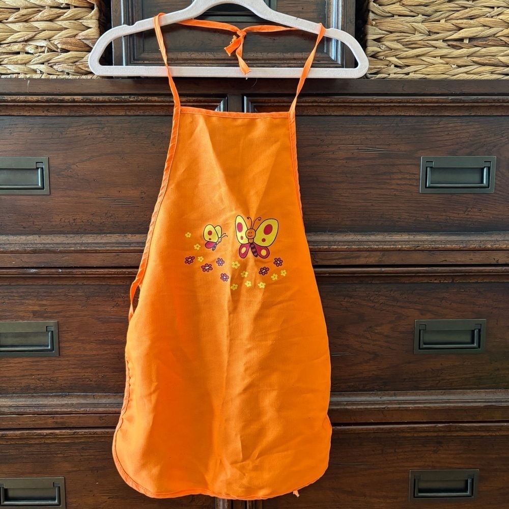Orange Butterfly Apron for kids